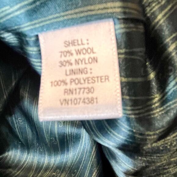 Mossimo Olive Wool Blend Belted Coat w/ Satin Lining – Size L - Picture 5 of 6